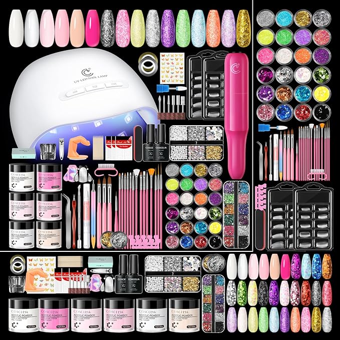 Acrylic Nail Kit with U V Light and Drill