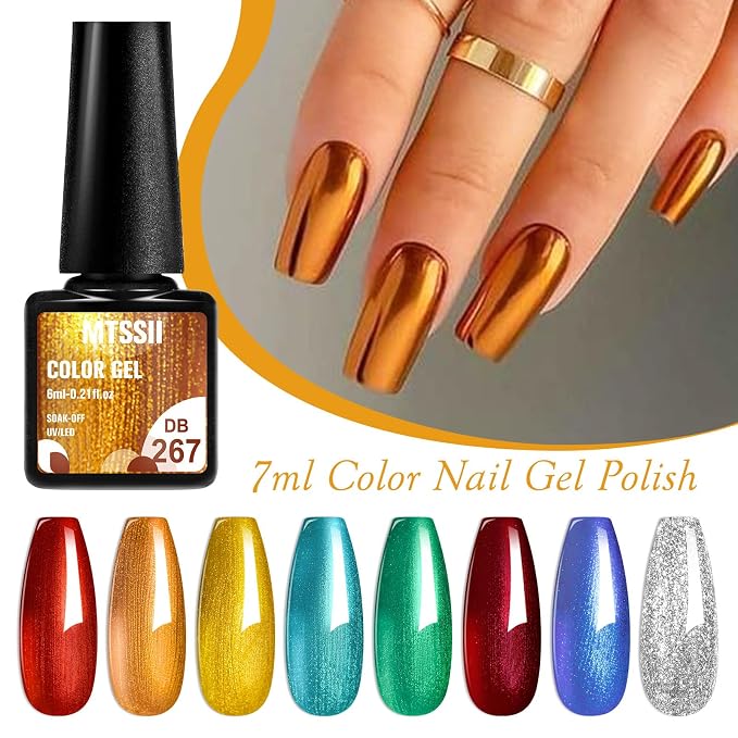 8 Pcs Metallic