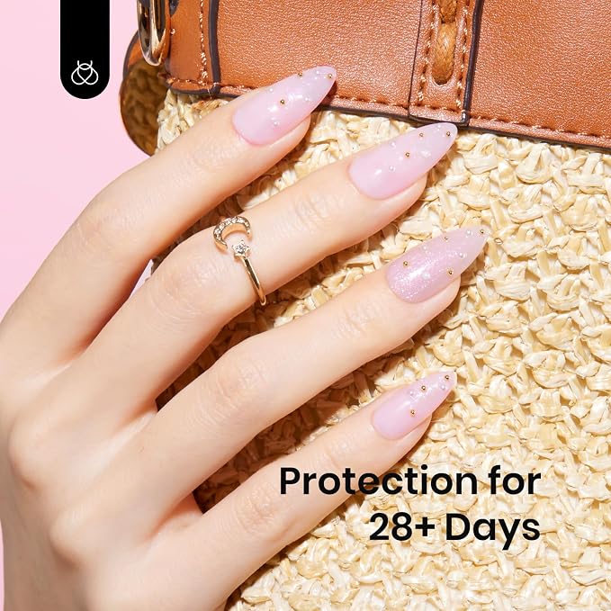 White Nude Pink Glitter