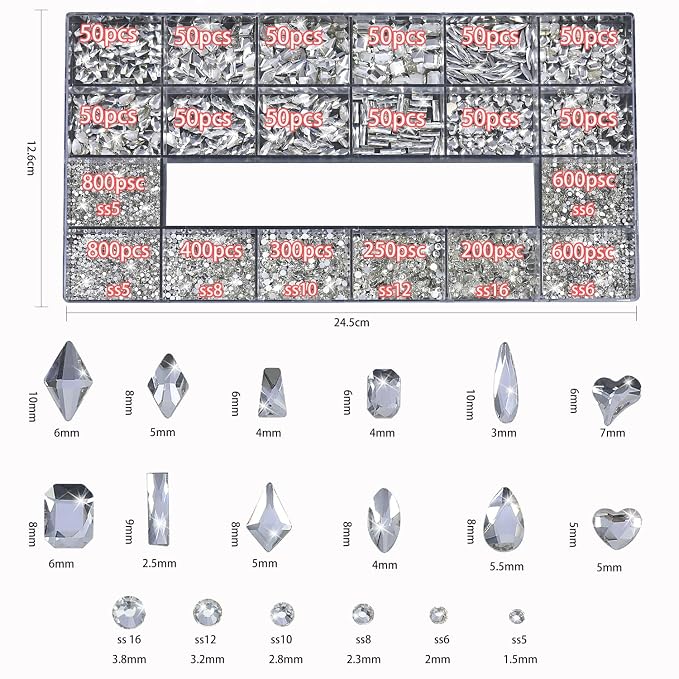 Transparent Nail Rhinestones
