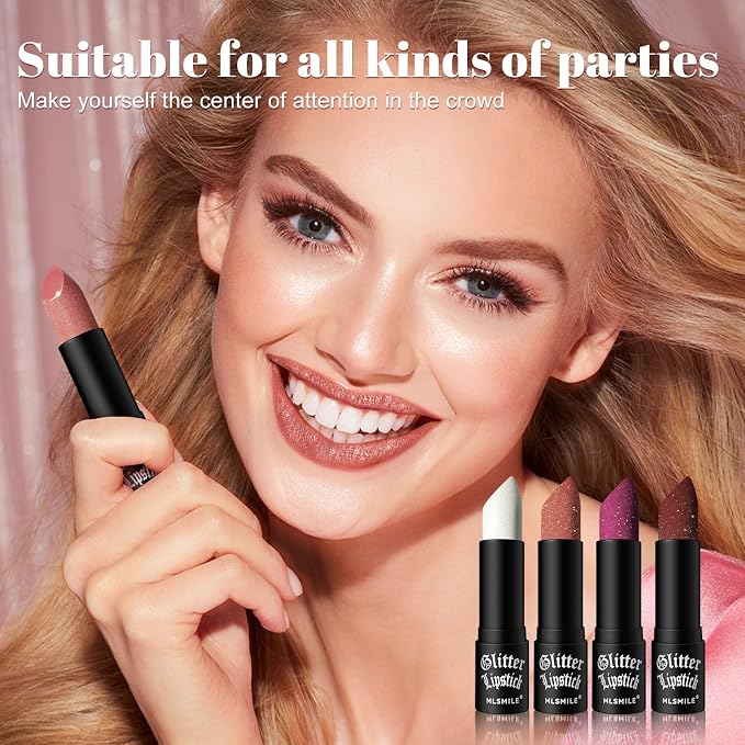 4 Pcs Shimmer Lipstick