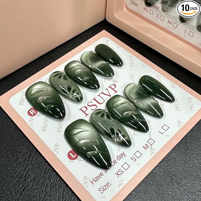 3D Black Magnetic nails
