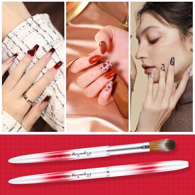 A+4pcs Gradient Red Silver