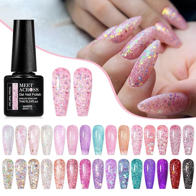 30PCS- Glitter Gel