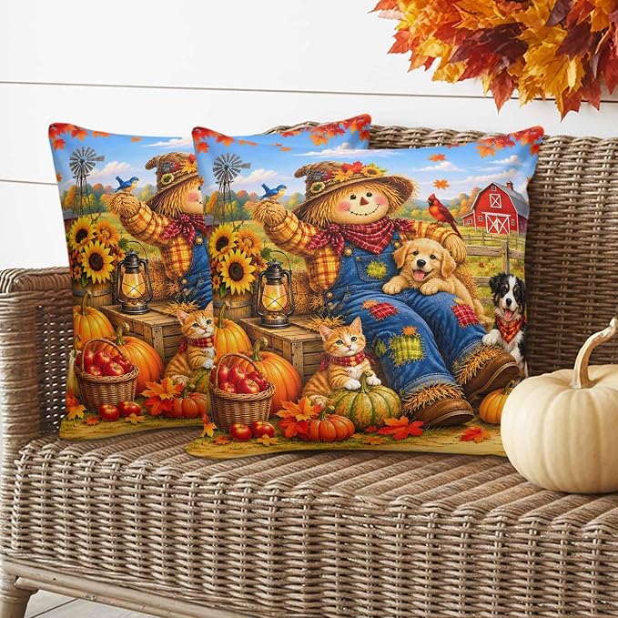Barn Red, Denim Blue, Pumpkin Orange, Hay