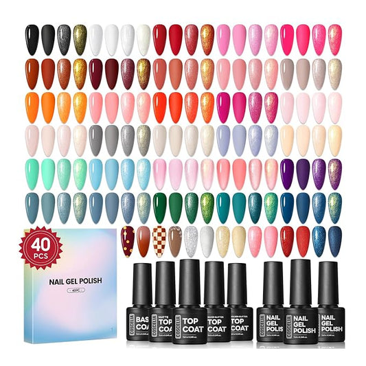 35 Colors & 5pc Top Base coat ( Party Time)