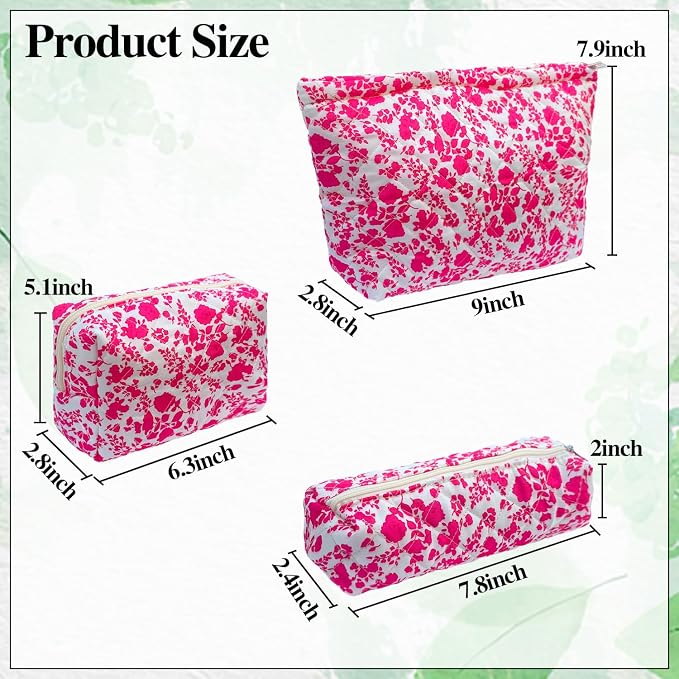 New 3Pcs rose red