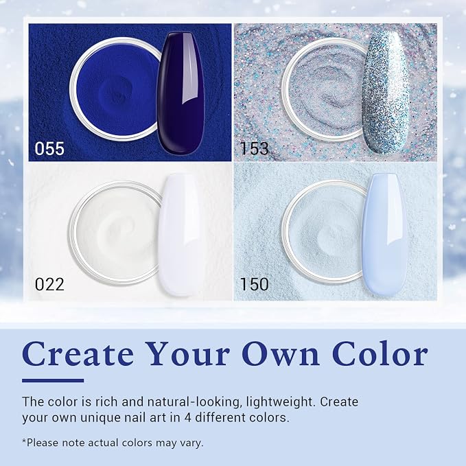 Glitter Blue White