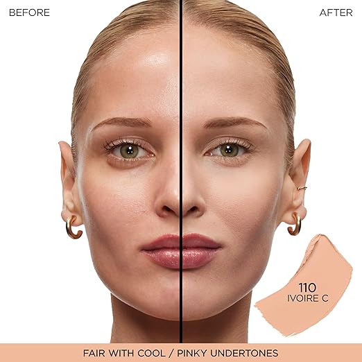 110 Ivoire C: fair skin with cool/pinky undertones