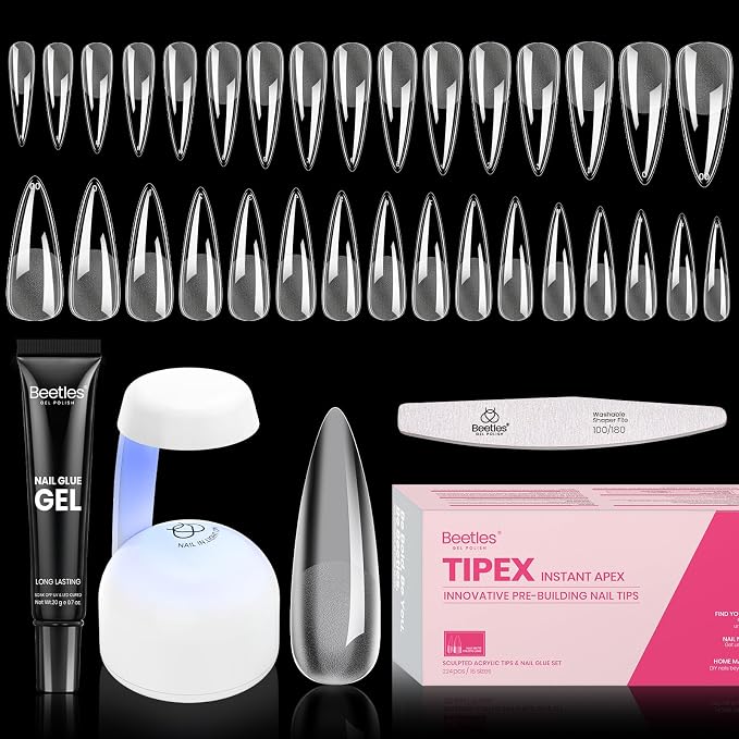 3 - Tipex Nails Kit | Long Square | 224