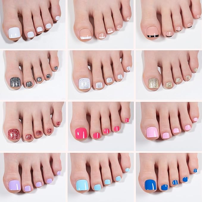 G - ToeNails Kit | Short Squoval | Toenails 288PCS