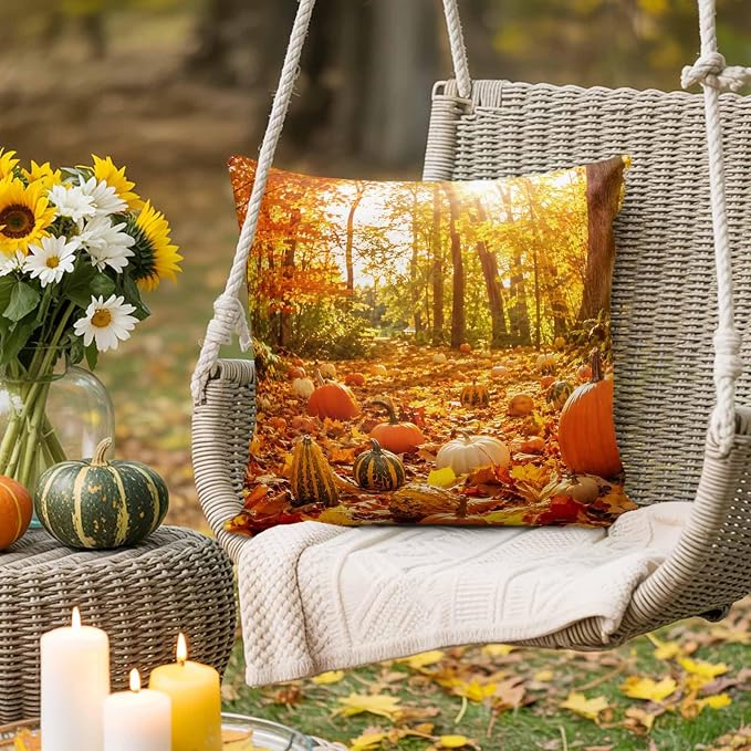 Bright Pumpkin, Forest Moss, Harvest Gold, Toasted Almond