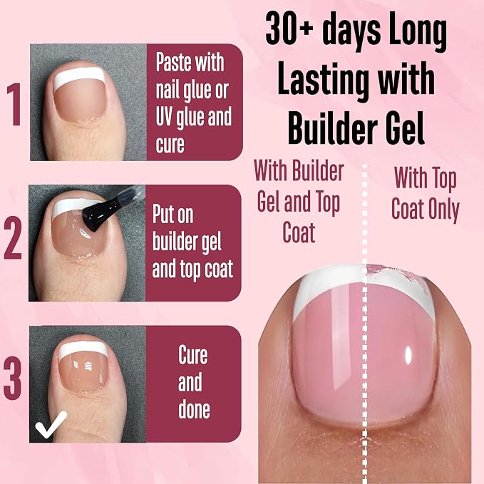 French Tip Toenails Brown Pink