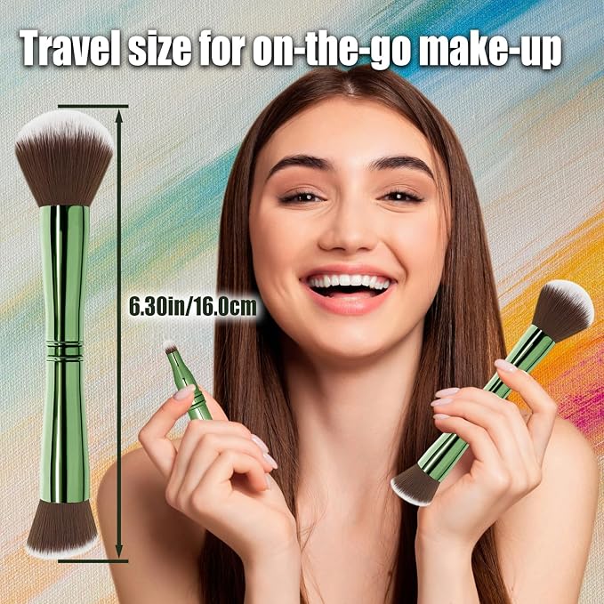 green-4 in 1 makeup brush