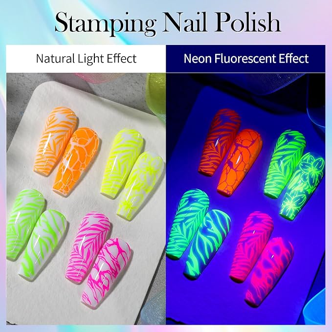 stamping polish neon colors
