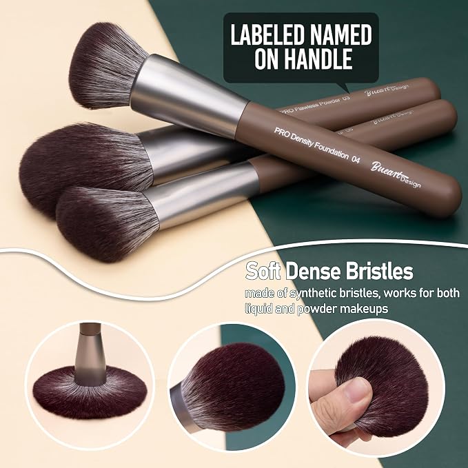 26Pcs Chocolate Makeup Brushes