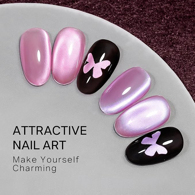 Pink Porcelain Cat Eye Gel
