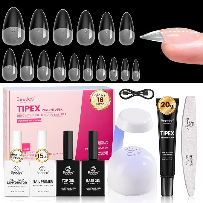 4 - Tipex Nails Kit | Medium Almond | 224