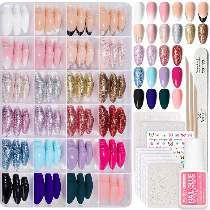 A - Nail Kit | Short Almond | Mirror Ball 720PCS