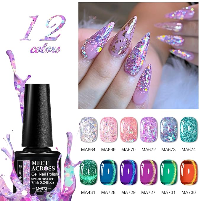 12 Colors Glitter Series