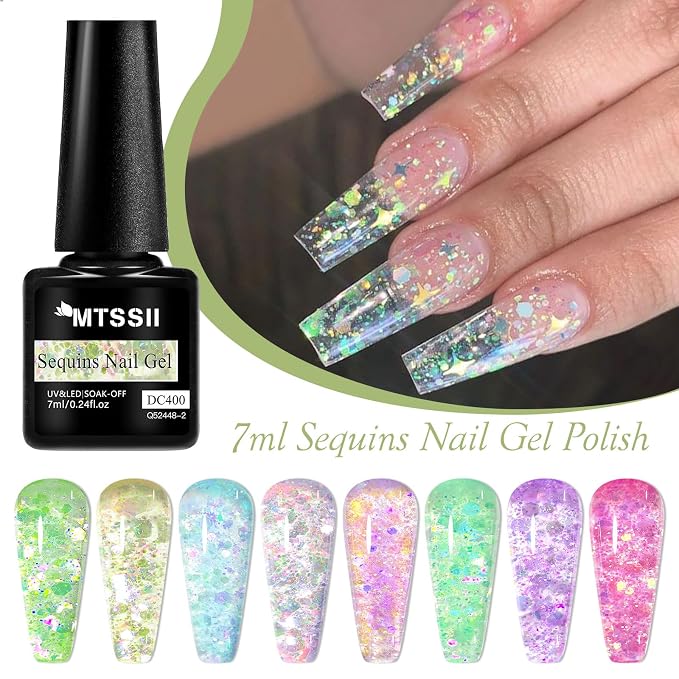 8 Pcs Jelly Glitter Sequins