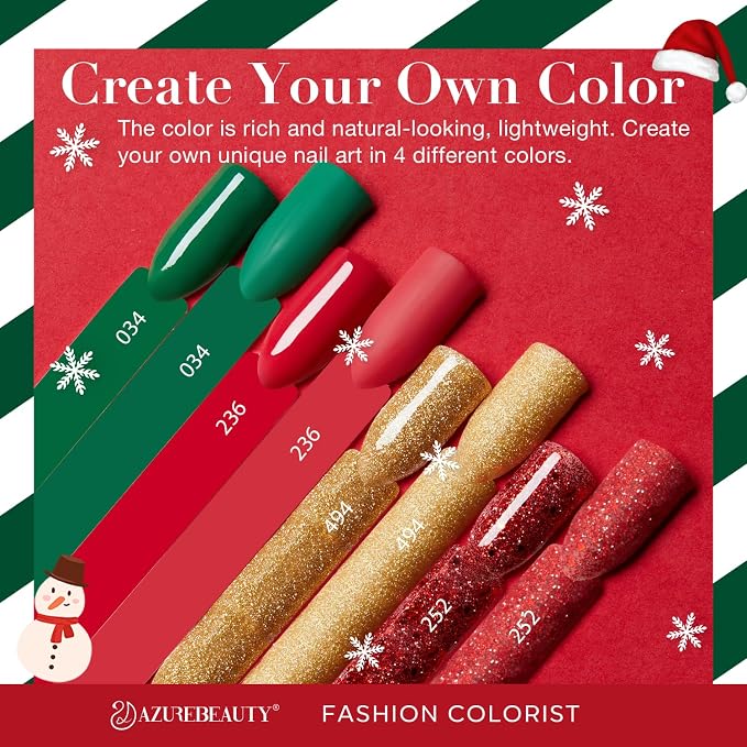Green Red Glitter