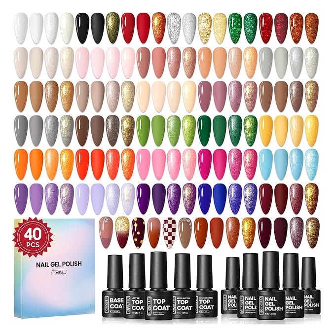 35 Colors & 5pc Top Base coat (All Seasons)