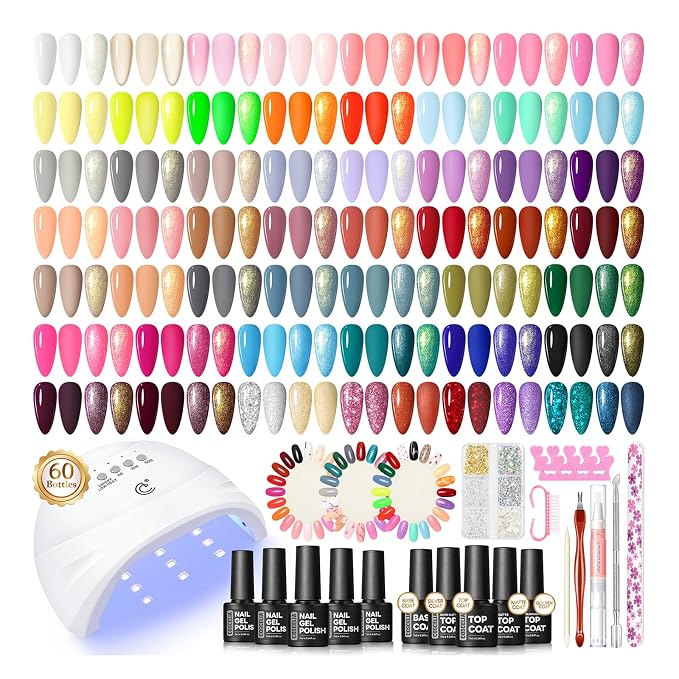 60 Bottles Gel Nail Polish Kit (Collection 2)