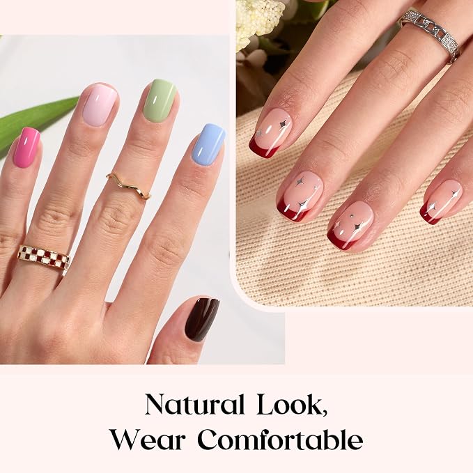 pink, nude, red, white, black, french, glitter