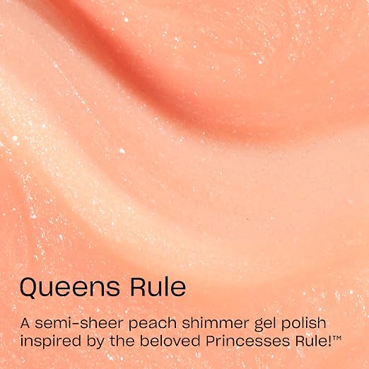 Queens Rule | Semi-Sheer Warm Salmon Coral with Shimmer