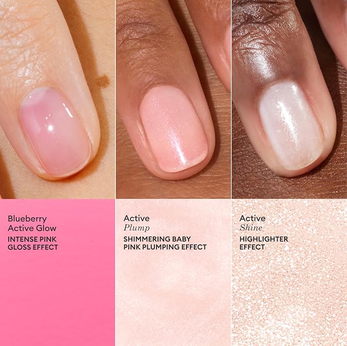 Active Glow Blueberry, Active Shine, Active Plump