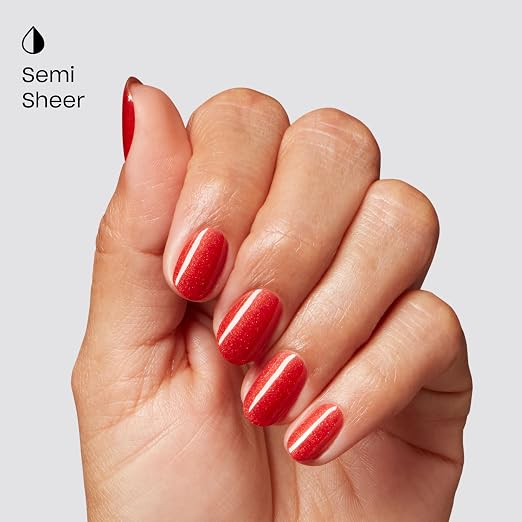 Loves Me, Loves Me Hot | Semi-Sheer Bright Red Silver Shimmer