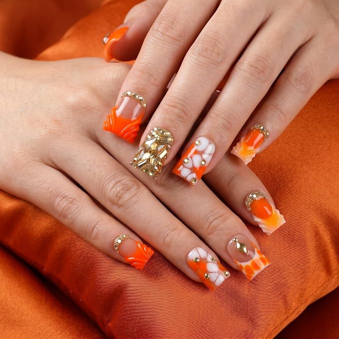 orange&rhinestones
