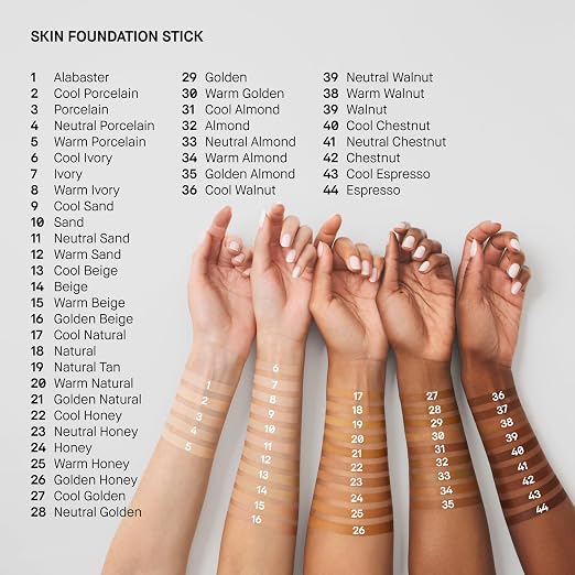 32 Almond (Medium brown with yellow undertones; for medium to dark skin)