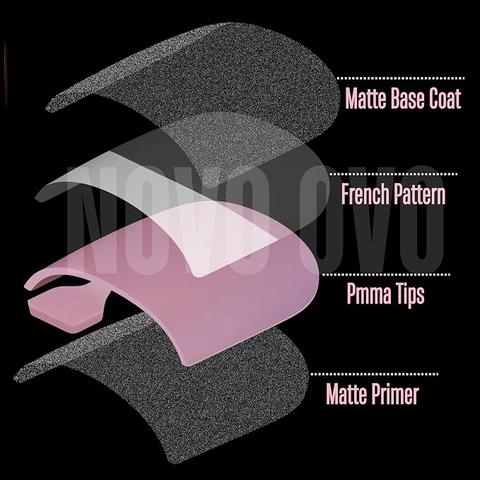 Sharp Square French tip Toe Nail Tips BabyPink