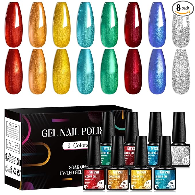 8 Pcs Metallic