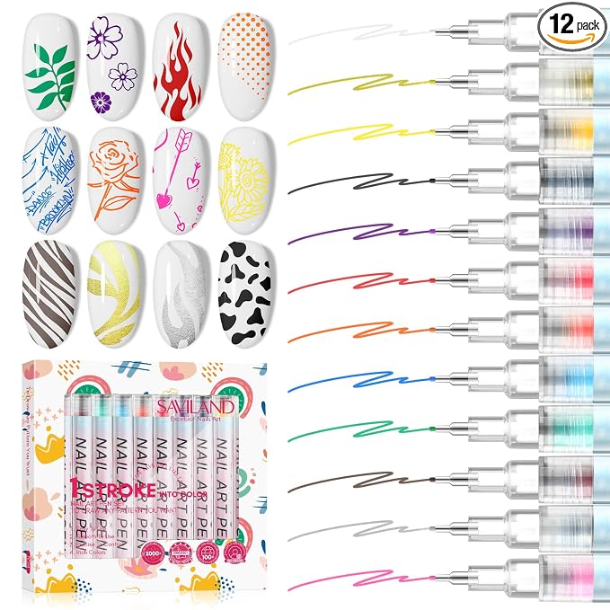 12 Colors Nail Polish Pens Set