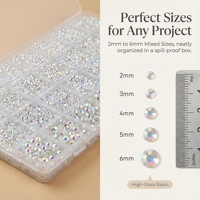 Jelly white AB 2-6mm