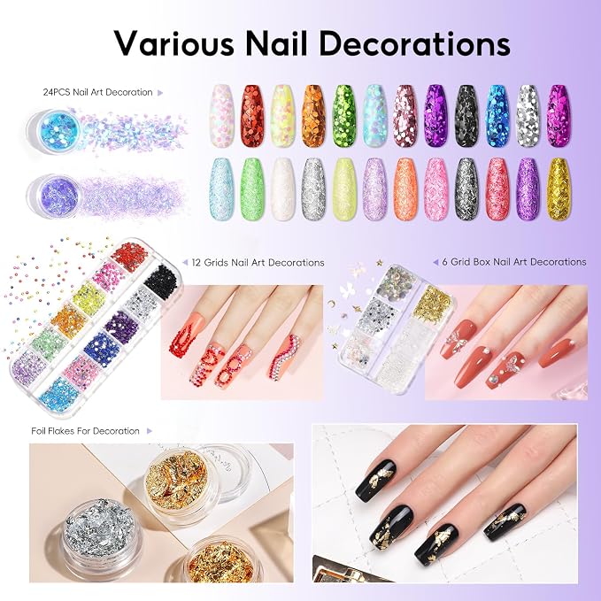 Multicolor Collection Acrylic Nail Kit with Drill