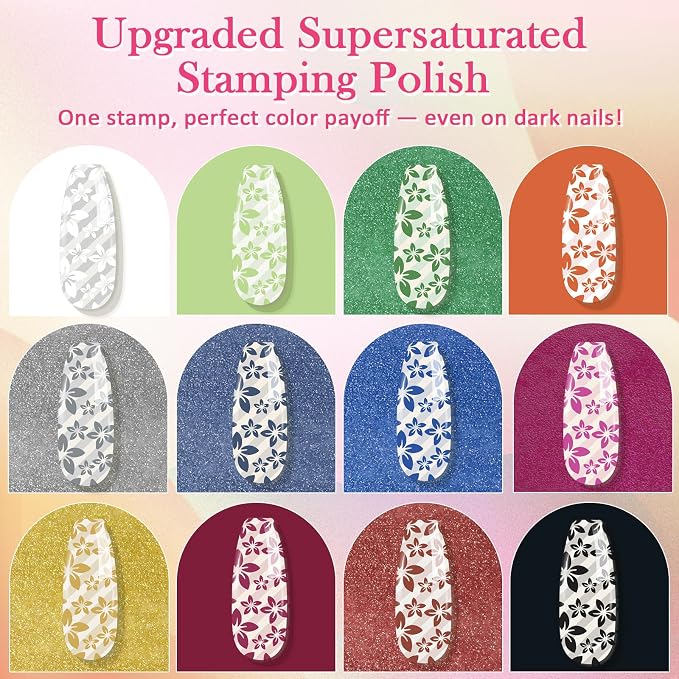 12 Pastel & Shimmer Metallic Colors