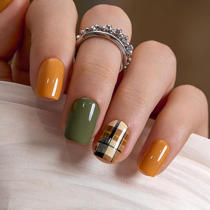 Mustard and Olive Plaid