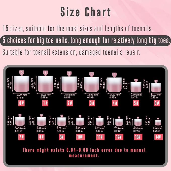 Sharp Square Toe Nail tips Ombre Berry Pink
