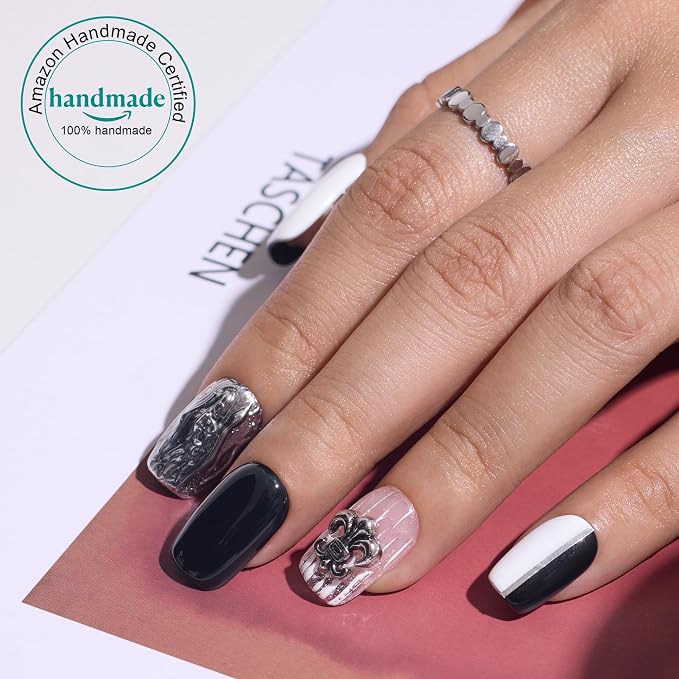 Black white silver chrome