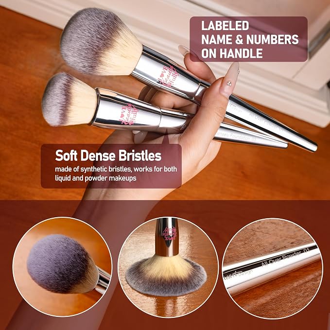 26Pcs Silver Gift Makeup Brushes