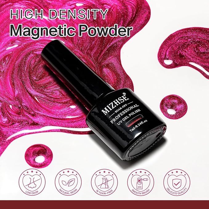 6 Colors Neon Pink Cat Eye Gel