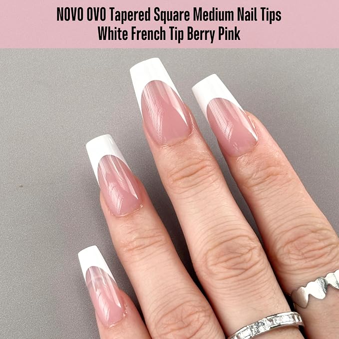 Coffin White French Tip Berry Pink