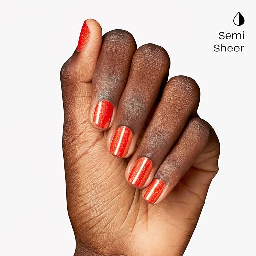 Shock Em Orange | Semi-Sheer Bright Warm Orange Coral with Shimmer