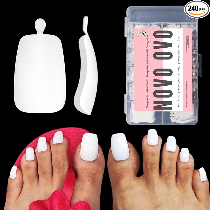 Long Toe Nails Pure White