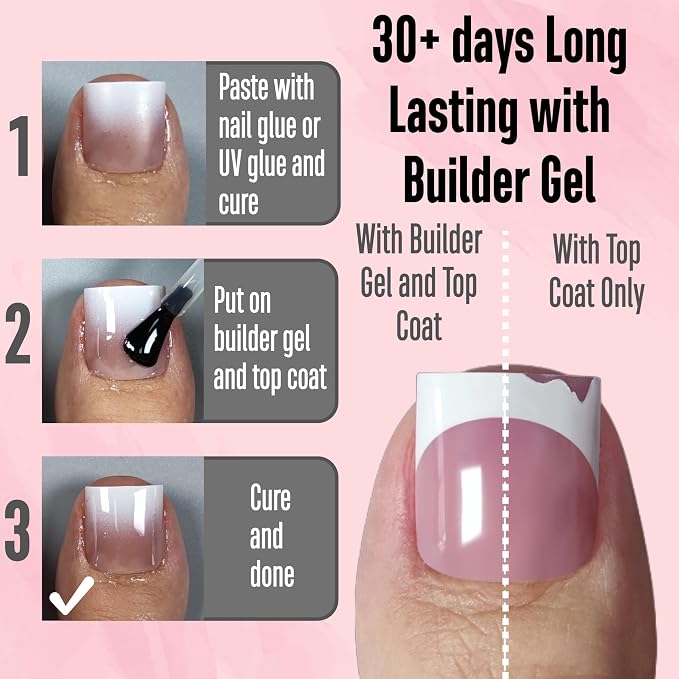 Sharp Square Toe Nail tips Ombre Brown Pink