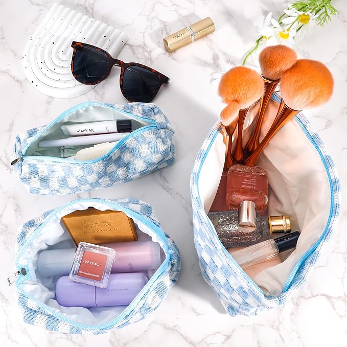 B-Checkered 3Pcs Mix Blue